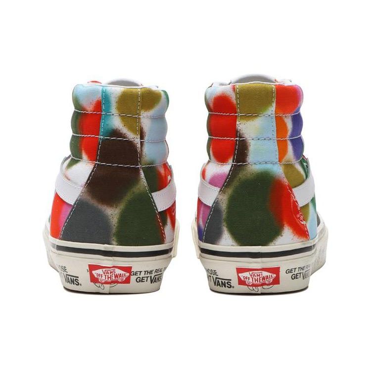 Vans Sk8 Повседневные высокие кеды для скейтбординга Унисекс Кроссовки Синий Красный Белый VN0A38GF9XQ