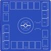 Dnoymab Full Size Playmat for Pokemon Card 3mm Thick Rubber Playmat for Pokemon Card 2 Player with Storage Bag 60x60cm Game, Game, Non-Slip (3mm Blue)