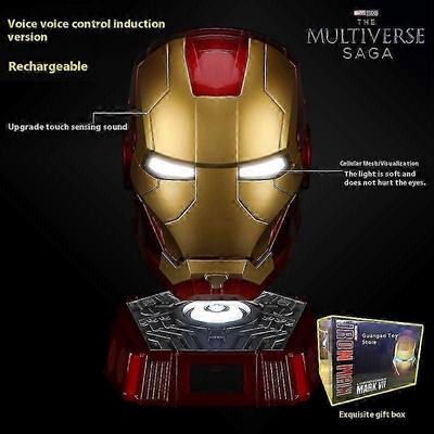 Новый Autoking 1:1 Шлем Железного Человека Mk5 Косплей Английский Голосовое Управление Светящиеся Глаза Модель Игрушка Взрослый Электрический Носимый Рождественский Подарок WSLIHV