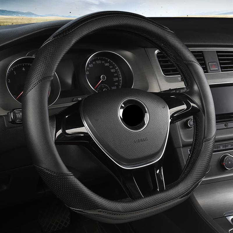 Автомобильный чехол на руль DERMAY из искусственной кожи для VW Golf Polo Passat Bora Touran UP! Тигуан Джетта Жук Терамонт Авто