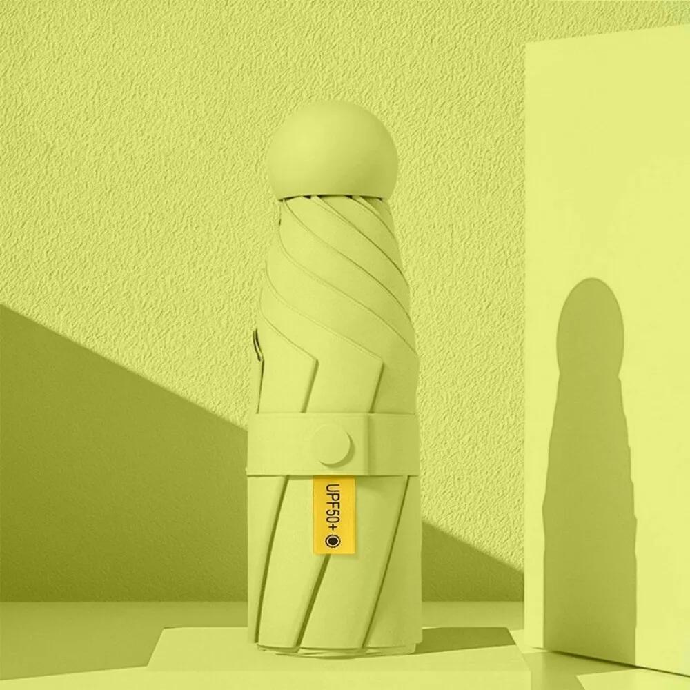 Sunshade Capsule Umbrella Sunblock Portable Rain and Sun Six-bone  50%