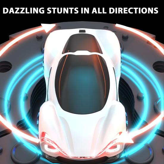 Концепт-кар на радиоуправлении, игрушка со светодиодной подсветкой, спреем, двойной контроллер