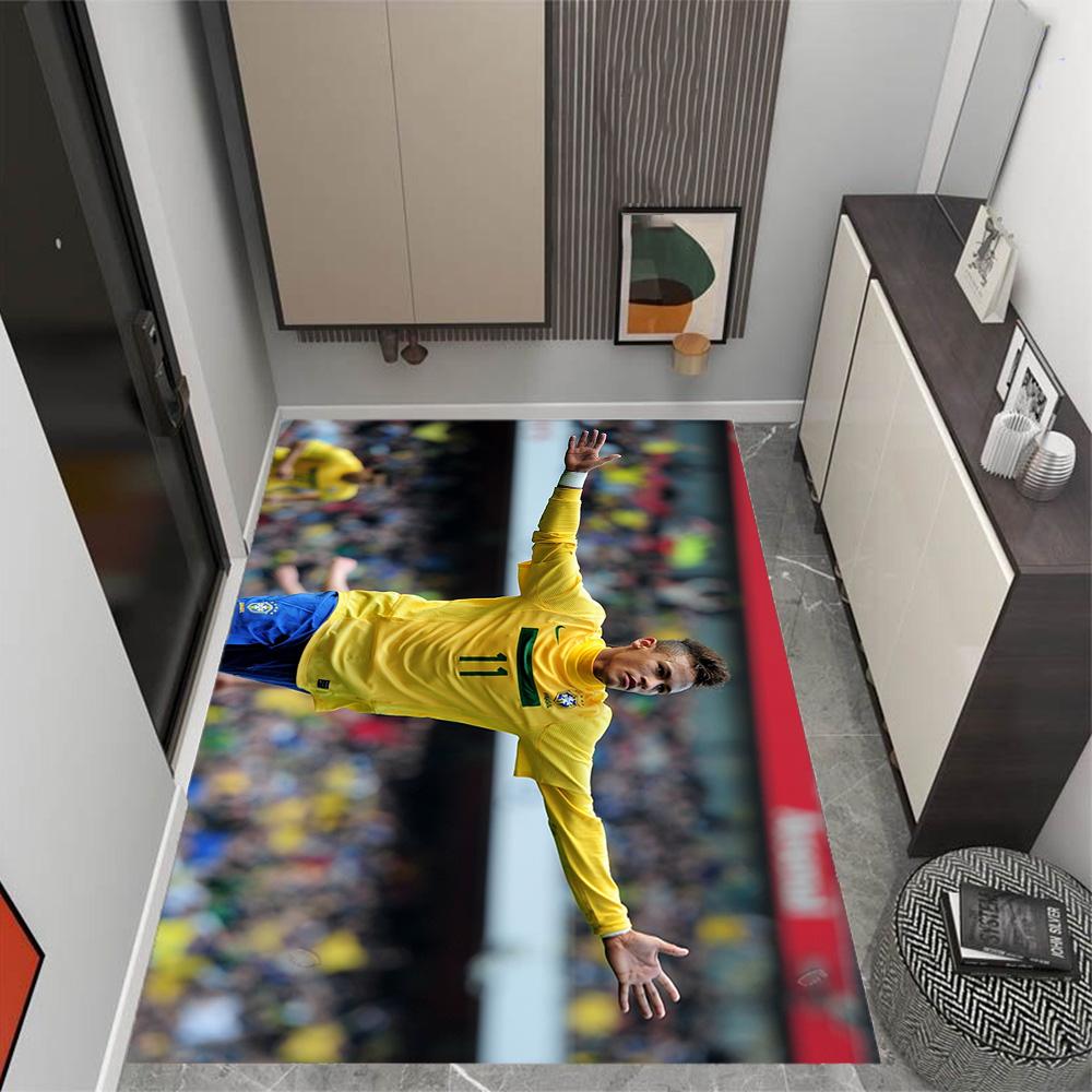 Неймар ПСЖ Fly Emirates Напольный коврик Идеально для игровой комнаты Столовой Кабинета Прихожей Противоскользящий ковер Украшение Офисов Подарок на День Рождения/Рождество