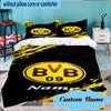 Custom Name BVB Fan Gear Bedding Set 3pcs, Bedding Set Including 1pc Duvet Cover And 2pcs Pillowcases for Bedroom, Dormitory Gift