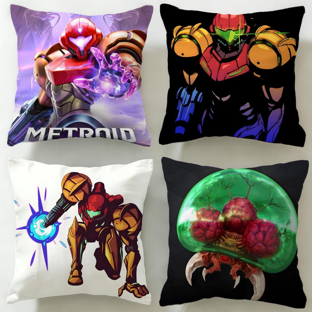 Классическая игра Metroid Наволочка Мягкая и Легко стирающаяся – Универсальная для Дивана, Кровати, Путешествий и Офиса