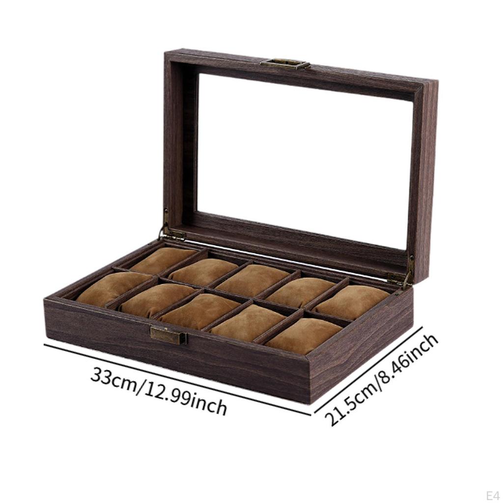 Watch Storage Box Organizer for Men Women Portable Home Decoration Protection Clear Top