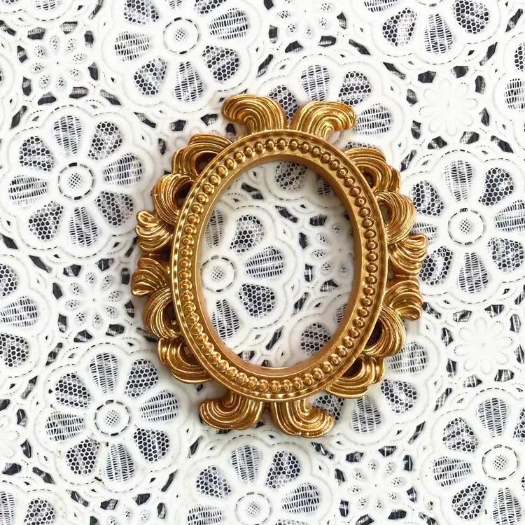 Европейская мода креативные подарки в викторианском стиле ретро смола мини ангел овальная маленькая фоторамка аксессуары позиционная рамка