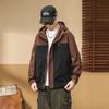 Three-Proof Color Matching Jacket Men'S Loose Large-Size Retro Jacket Ruffian Handsome American Casual Jacket Trendy Brand