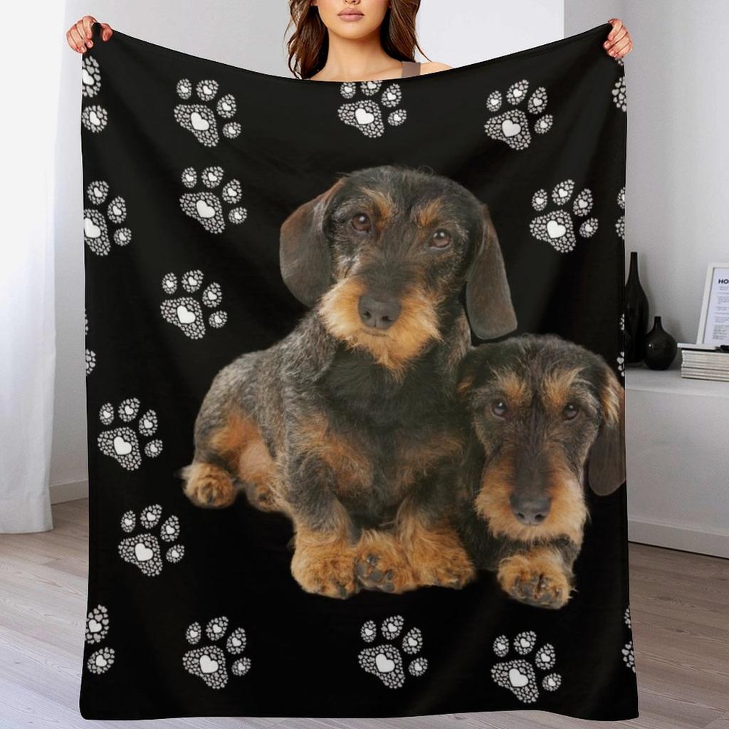 Dachshund wirehaired paws paws dachshund wirehaired dachshund looks funny Throw Blanket Nap Quilt Blankets