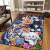 1pc 800g/m2 Crystal Velvet Anti-slip Animal Cat Chair Carpet Living Room Mat Bedroom Polyester Rugs