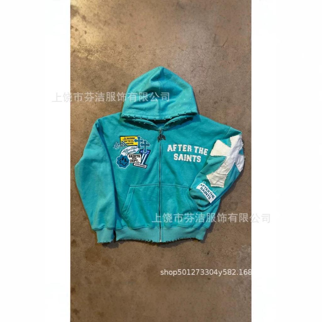 Popular American street hot-selling hoodie casual sweater letter printed jacket trend