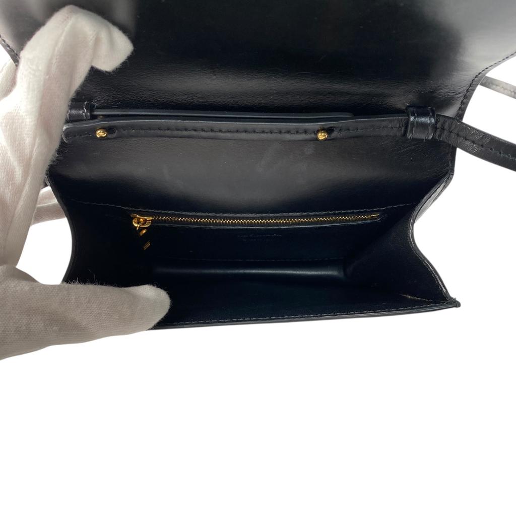 Подержанная JIL SANDERСумка через плечо черная кожа Женская