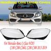L / R Car Headlamp Cover Transparent Lampshade Headlight Lens Shell For Mercedes Benz W205 C180 C200 C260L C280 C300 2015-2018