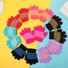 Kids Boys Winter Soft Outdoor Sports Warm Thickened Printed Stripe Baby Mittens Finger Gloves