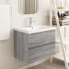 VidaXL Vanity Unit Sonoma Grey 60x38.5x45 Cm Engineered Wood 815649
