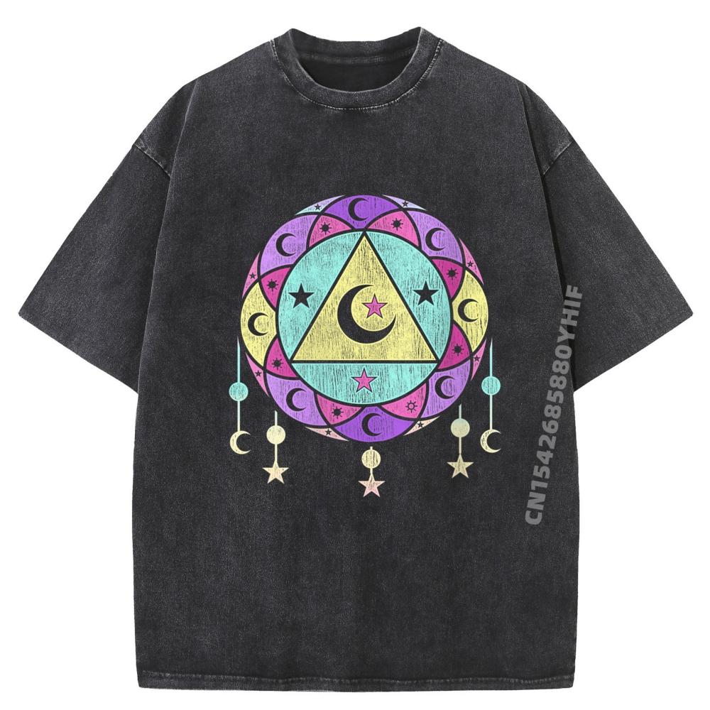 Womens Luna Stars Celestial Body Discount Funny T Shirts Mens Fashionable And Trendy Retro Washed T Shirts