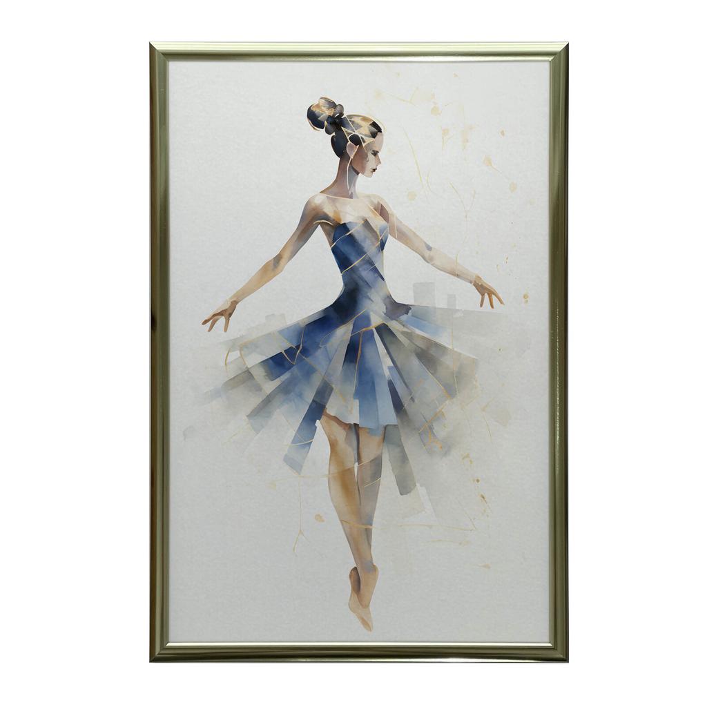 Elegancja Tańca Baletnicy Elegancja Tańca Baletnicy, 70X100 Cm, Rama Drewniana Jasny Dąb, Papier Matowy 230 Gsm