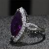 Cellacity Delicate Geometry Silver 925 Jewelry Gemstones Ring for Women Amethyst Zircon Trendy Female Anniversary Gift