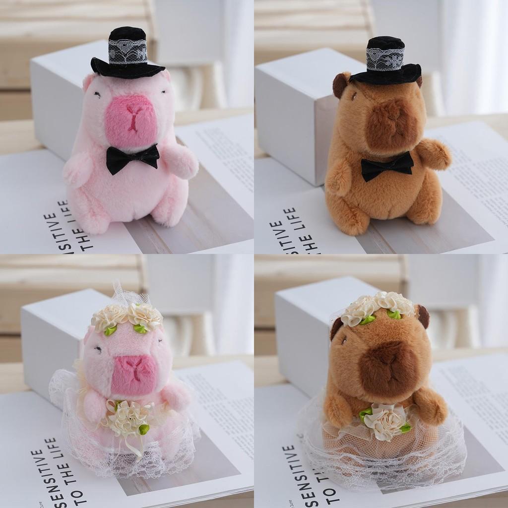Soft Lovers Capybara Plush Doll Keychain Pendant For Backpack And Car Decor