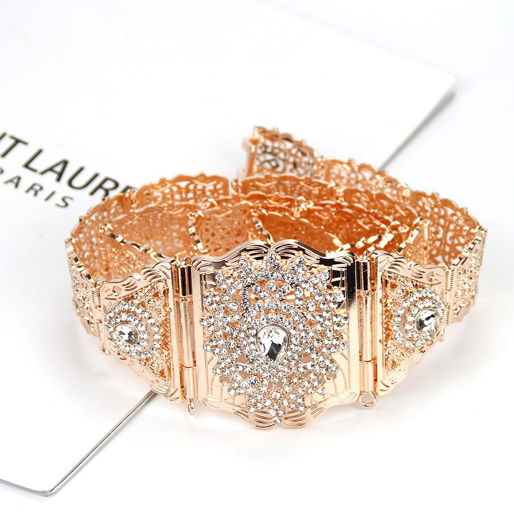 Gold Belt Bridal Wedding Jewelry Ladies Body Chain Full Crystal Jewelry