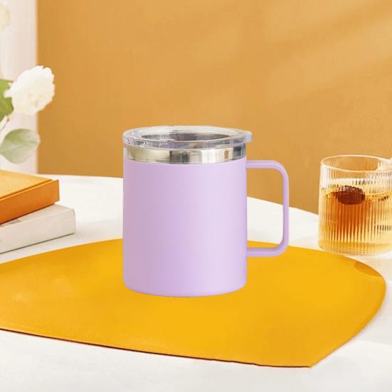 Кружка для кофе из нержавеющей стали с ручкой, раздвижной крышкой, двойной стенкой, вакуумной изоляцией, дорожная чашка для горячих и холодных напитков, чашка для чая без брызг