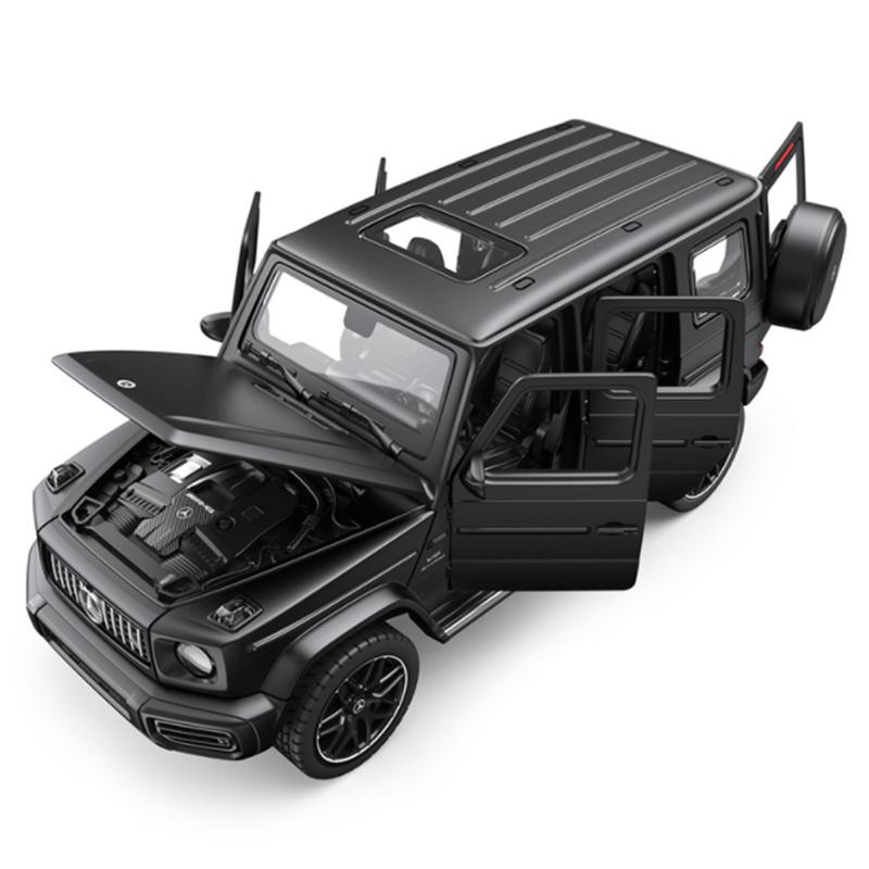 1/32 Benzs G63 SUV Alloy Car Model Diecast Metal Toy Off-road Vehicles Car Model Simulation Sound and Light Collection Kids Gift