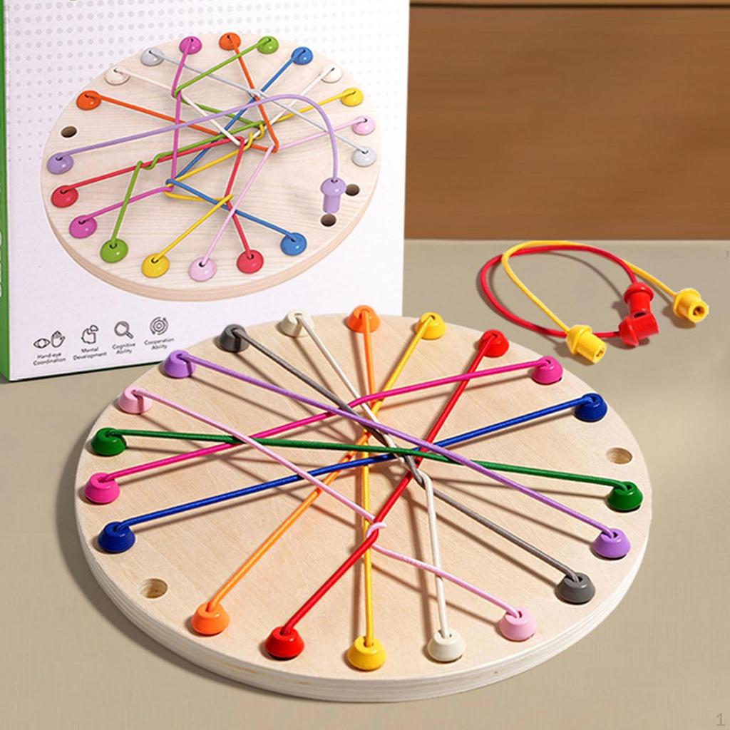 Rope Dismantle Toys Loosen Toy Table Game Portable Color Puzzle Challenge Board