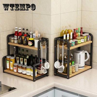 Кухонная полка для хранения, домашняя полка для хранения приправ, напольная многослойная стойка для хранения