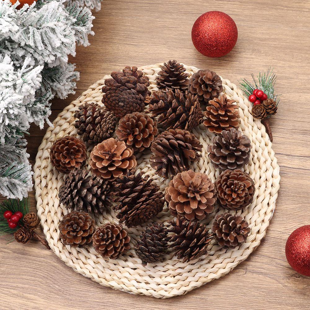 Вечерние DIY гирлянда реквизит для фотосессии свадебные шишки сушеные растения натуральные сосновые шишки украшения для рождественской елки