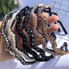 Sweet Korean Women Hairband Girls Headdress Flower Crystal Hair Hoop Hair Accessories Wave Headband