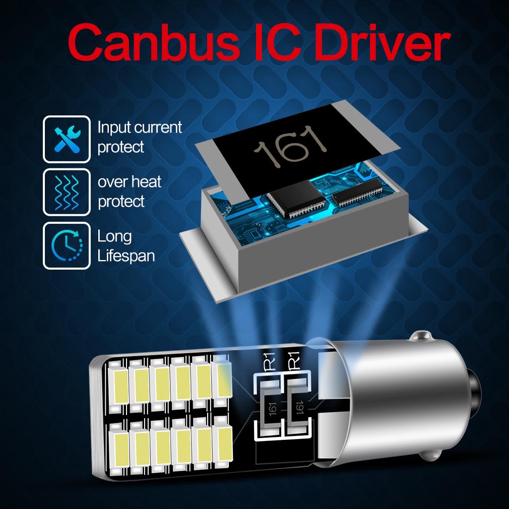 2 шт./1 шт. без ошибок Canbus T4W H6W Led BA9S светодиодная лампа 24SMD 3014 освещение салона автомобиля авто купольная лампа для чтения двери освещения номерного знака