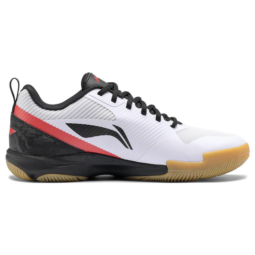 Li Ning CS16 Нескользящие износостойкие низкие бадминтонные кроссовки унисекс Белый Черный Красный AYTS057-2