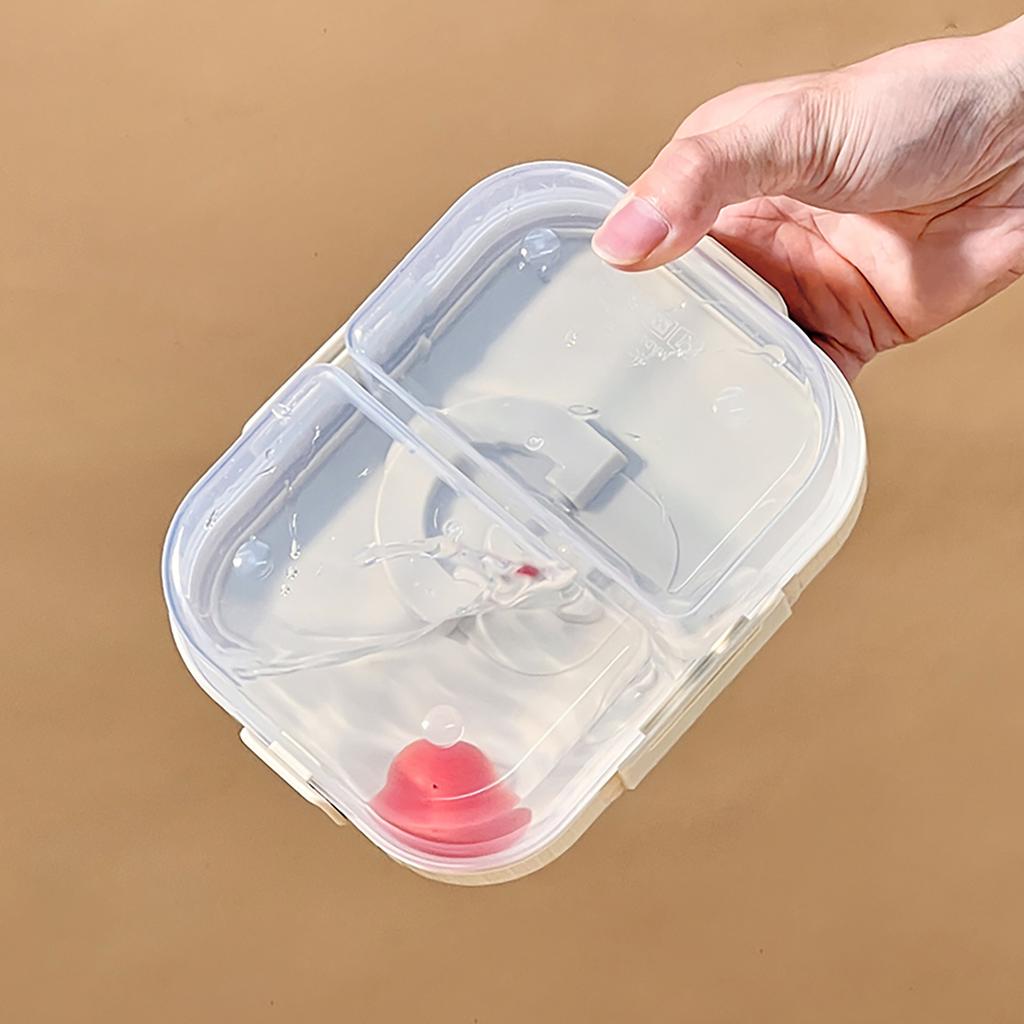 Пластиковый ланч-бокс с отделениями для микроволновки с крышкой, контейнер для еды большой вместимости для горячей и холодной пищи, герметичный бенто-бокс для детей и студентов