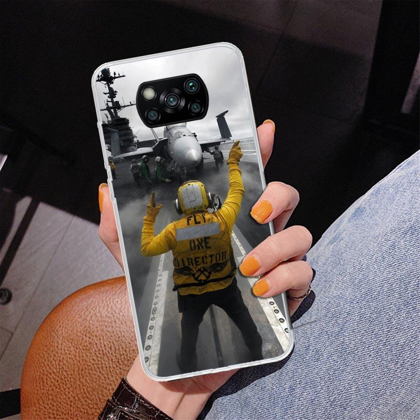 Military Aircraft Warship Fighter Phone Case For Xiaomi Poco X7 X6 X5 Pro F7 Ultra Redmi 15C 15 13C 13 12C 12 10 10A 10C 9 9A 9C