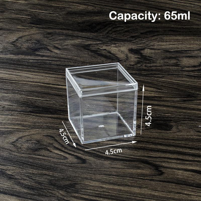 Square High Transparent Plastic Box Betta Breeding Box Mini Candy Packaging Box