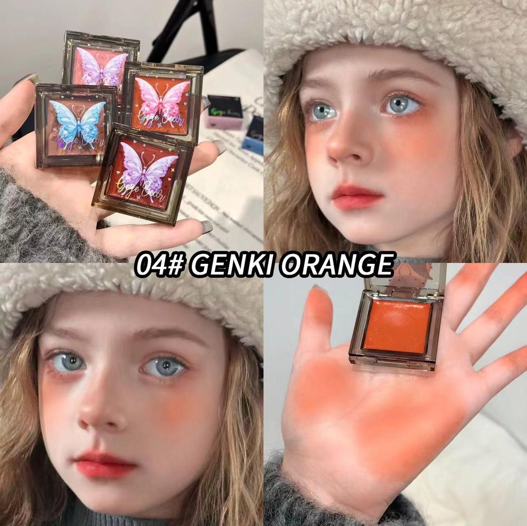 GEGE BEAR Butterfly Blush Cream Silky Texture Long-lasting And Natural New Multi-purpose Eyeshadow And Lipstick