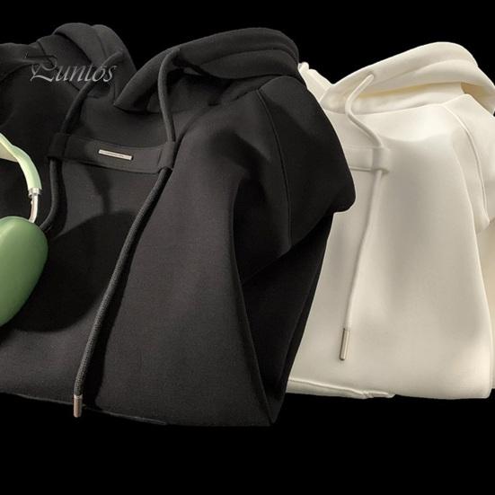 Осенняя мужская толстовка с капюшоном и защитой шеи, с капюшоном, большим карманом, эластичными манжетами и подолом, пуловер для спорта, фитнеса, путешествий, школы, топ