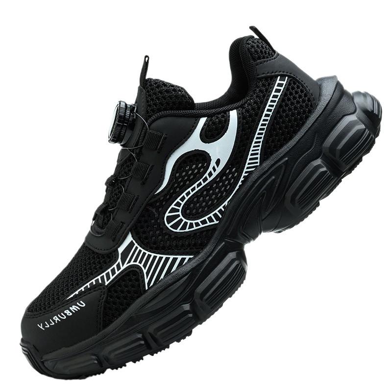 Летняя нескользящая защитная обувь для женщин черная рабочая обувь со стальным носком женские рабочие ботинки легкие удобные защитные кроссовки