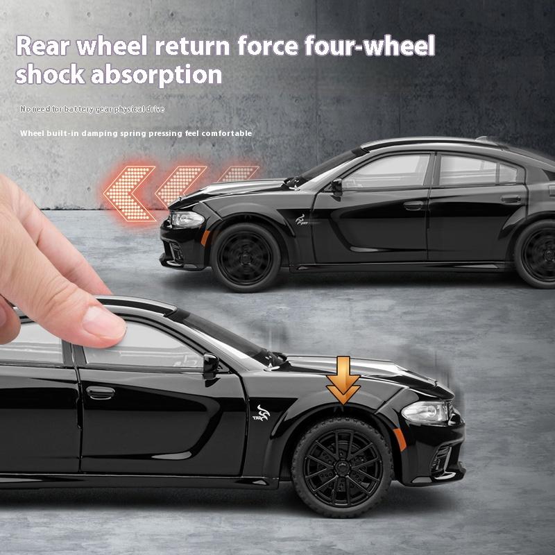 Масштабная модель автомобиля Dodge War Horse из литого сплава 1/32 со звуком и светом, амортизация колес, Игрушечная машина для детей, Подарок на день рождения для мальчиков
