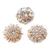 1/6Pcs Women Button Covers Shiny Rhinestone Cufflinks Snap-on Removable Button Clips Shirt Dress Accessories