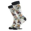 Крутые мужские носки в стиле хип-хоп с забавным животным, белкой, акулой, динозавром, боксером, собакой, фортуной, кошкой, Sokken Harajuku Divertidos Chaussette