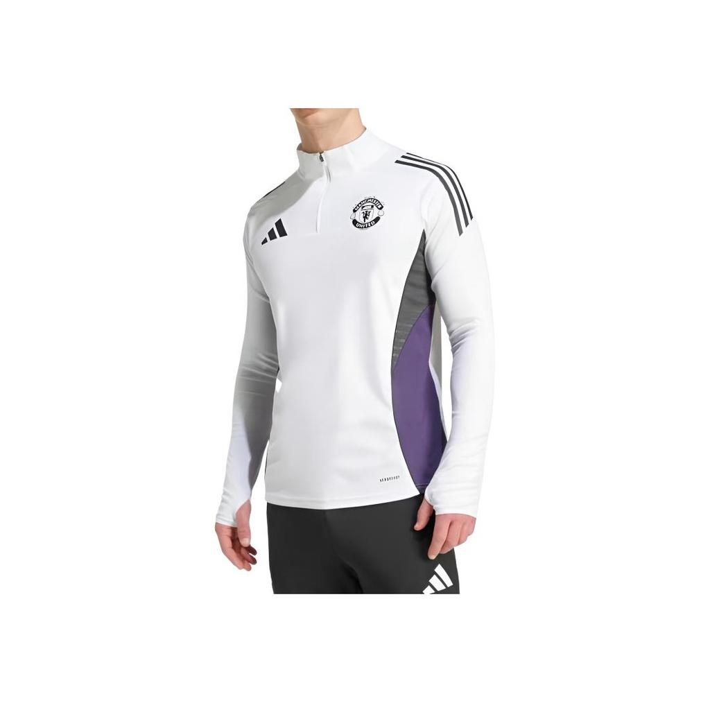 Adidas Манчестер Юнайтед Tiro 25 Соревновательная Тренировочная Футболка Модная Универсальная Футбольная Футболка Мужские топы JP3125