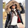 Hood Solid Color Fur Hooded Jacket Autumn Winter Women's Cotton-Padded Down Short Parka Coat Jacket Fashion Casual