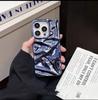 Модный Глянцевый Лазерный Складчатый Блестящий Чехол с Покрытием Для iPhone 17 16 15 14 13 12 11 Pro Max Plus Бампер с Текстурой Метеорита