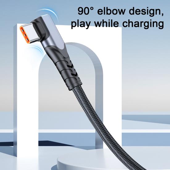 Кабель для передачи данных, быстрая конструкция, 6 А, высокоскоростная зарядка, передача данных, встроенный чип, зарядка типа C