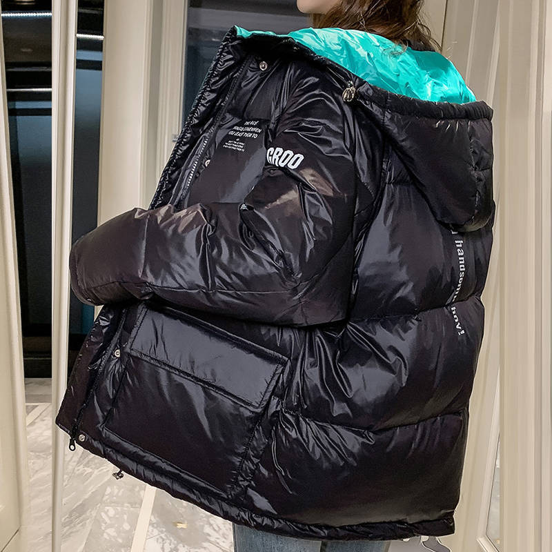 Зимние свободные парки с капюшоном, женские утепленные теплые женские зимние куртки, женская куртка с хлопковой подкладкой и карманами с буквенным принтом