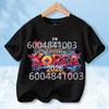 Korea Flag Retro Style Graphic Children Shirt Kid Boys Girls Summer Polyester Short Sleeve Little Soccer Fan Casual Daily Wear