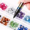 1 шт. ослепительная двусторонняя ручка для раскрашивания ногтей, хрустальные бусины, ручка, шпильки со стразами, восковой карандаш, маникюрный инструмент для дизайна ногтей