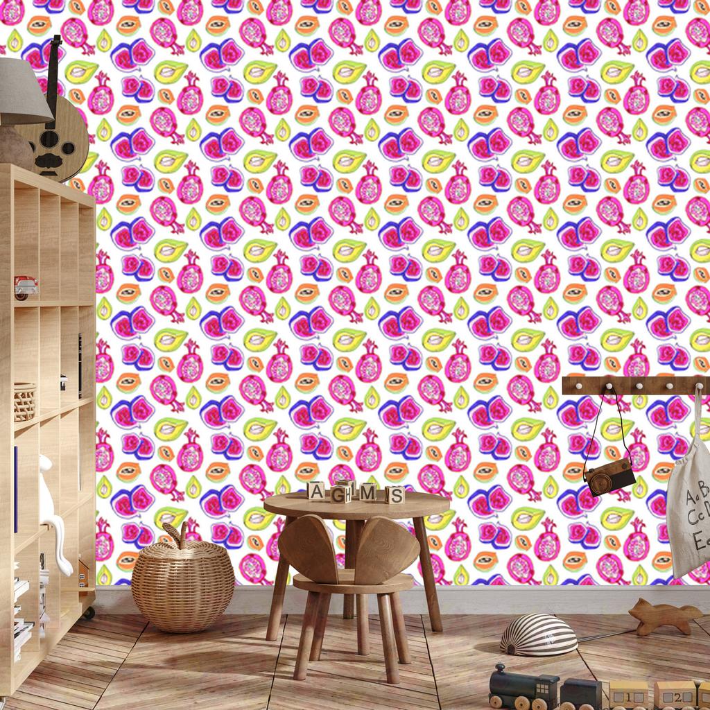 Colorful Fruits Wallpaper for Living Room and Bedroom 50x1000