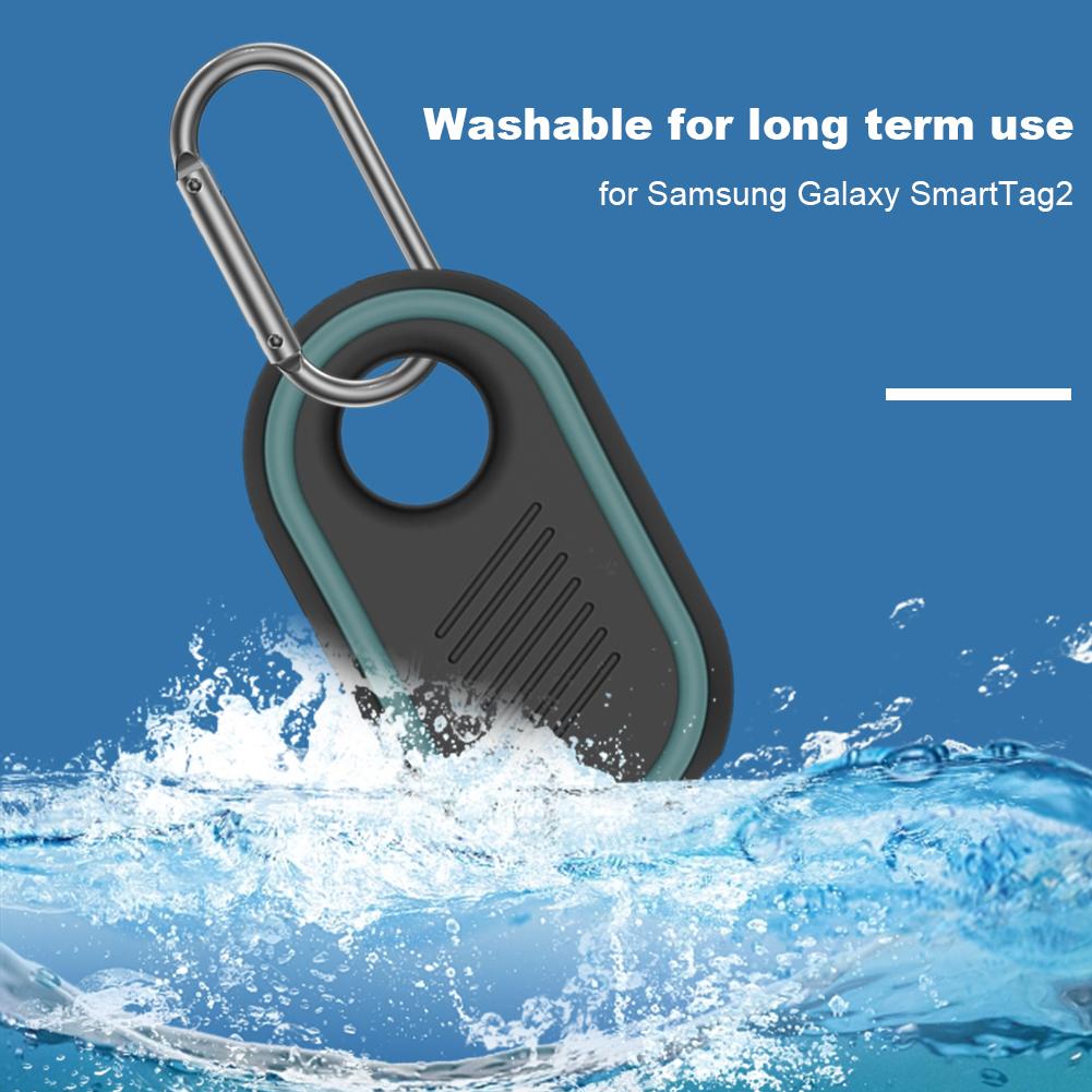 Силиконовый противоударный чехол с брелоком для Galaxy SmartTag2, ударопрочный, моющийся, со светящимся дизайном. Доступен в нескольких цветах